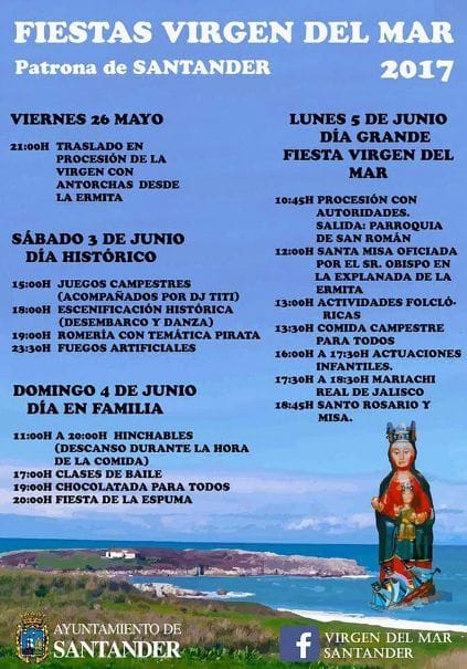 Fiesta De La Virgen Del Mar En Santander Sobre Espa A