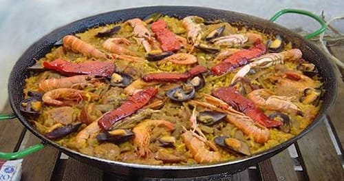 Paella Valenciana, typical spanish