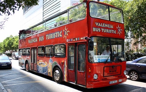 Autobus turistico en Valencia