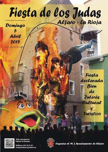 Cartel 2015 fiesta de los judas en Alfaro