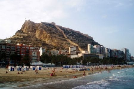 La Playa del Postiguet en Alicante