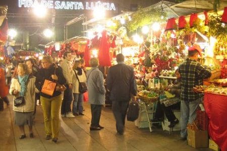 Fira de Santa Llúçia en Barcelona, olor a navidad