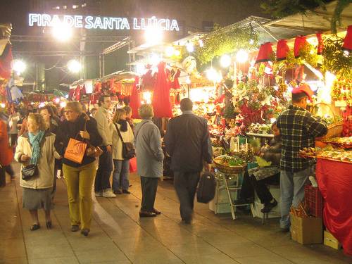 Feria de Santa Lucía en Barcelona
