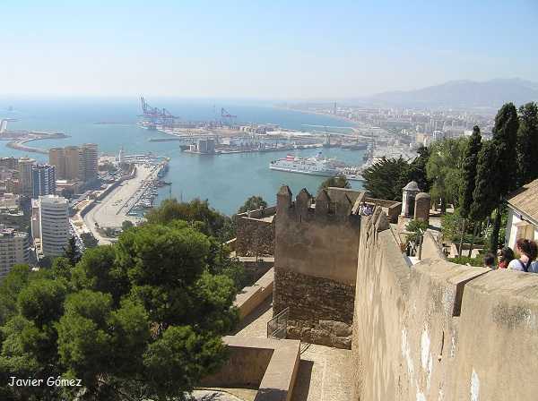 Vistas de Málaga desde la Alcazaba